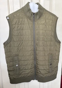 Untuckit Rebulo Puffer Vest Olive Green Full Zip Snap Pockets Mens Size Medium - Bild 1 von 9
