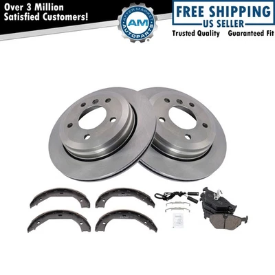 Kit de pastillas de freno y rotor de cerámica trasera para BMW 325xi 2001-2005 Foto 1 de 4