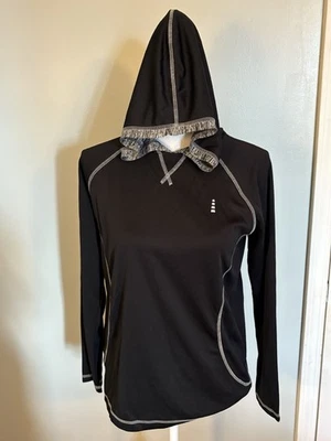 Lands' End Mujer Talla L (14/16) Negro Capucha Activa Manga Larga Foto 1 de 4