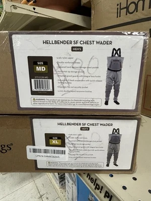 FROGG TOGGS Hellbender Breathable Stockingfoot Fishing Chest Wader Slate/Gray XL - Image 1 of 2