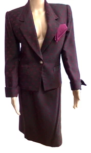 VINTAGE ALBERT NIPON WOMEN'S 100% WOOL 2 PIECE SKIRT SUIT SIZE 4 MADE IN TAIWAN - Picture 1 of 6