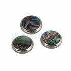 3PCS Chrome Plated Abalone Shell Finger Button Wind Instruments Replacement