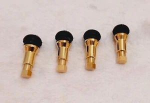 Lot de 4 tiges de soupape de pneu de roue plaqué or 24 carats voiture camion Lowrider - Photo 1 sur 2
