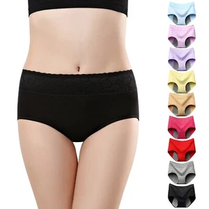 Women's Period Panties Lace Menstrual Briefs Leak Proof Plus Size US - Picture 1 of 21