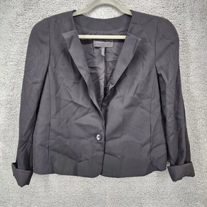 BCBGMAXAZRIA Smoking-Blazer Jacke Damen Large schwarz 3/4-Ärmel mit einem Knopf - Bild 1 von 9