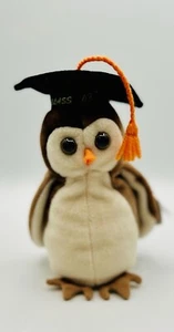 Vintage Ty Beanie Baby Wise the Owl Class of '98 Graduation Plush Beanbag w/Tags - Picture 1 of 12