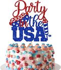 Party in The USA Cake Topper - 4th of July, Independence Day Party Decorations,