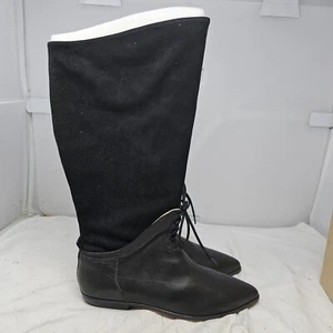 Fiel Boot Mid Calf Boots Black Leather Womens Fashion* Sz 9 #34638 - Picture 1 of 11