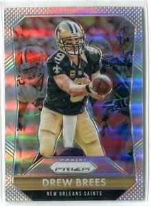 Panini Prizm Drew Brees 2015 refractor plateado Prizm #9 nuevo Orleans Saints - Imagen 1 de 1