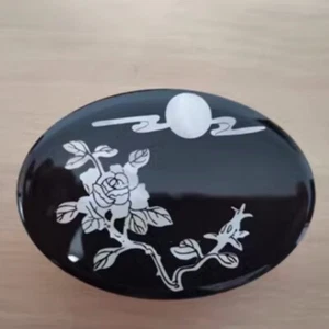 Pearl Eggshell Inlaid Lacquerware Jewellery Organiser Case Box Chinese Gift - Picture 1 of 17