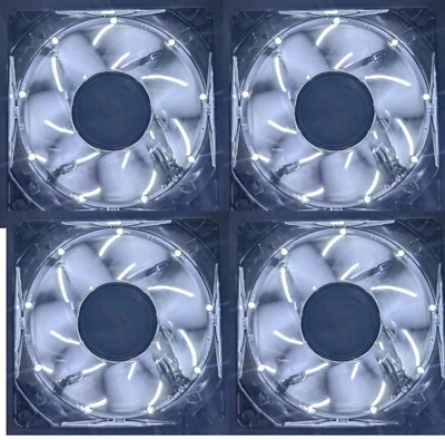 Enermax 80mm x 25mm Twister Bearing White LED Computer Case 3-pin Fan (Set of 4) - Image 1 of 2