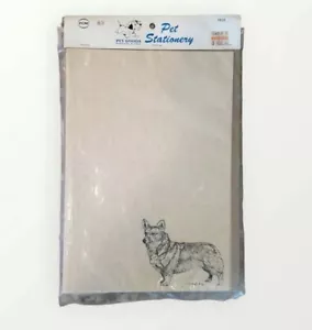Vtg 1975 Pet Goods Corgi Dog Stationery Retro Letter Writing Set NOS Craft Pape - Picture 1 of 8