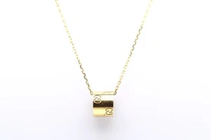 Gucci Gg-Icon Pendant and Chain IN 750/18 KT Yellow Gold - Picture 1 of 9