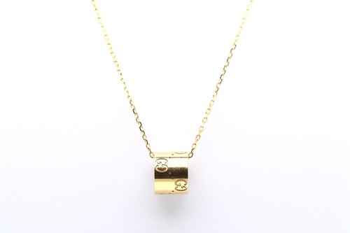 Gucci Gg Icon Rimorchio E Collana IN 750 18 Kt. Oro Giallo