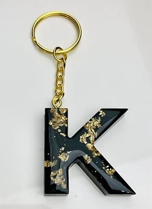 Brazalete llavero resina escamas negro y dorado - Imagen 1 de 1