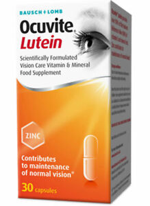 Bausch & Lomb Ocuvite Lutein With Zinc Eye Vitamin Antioxidant Capsuels Vit C E