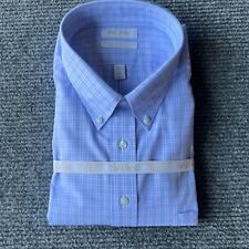 Roundtree & Yorke Dress Shirt Mens 20 - 36/37 Blue Purple Button Up Big Man NEW