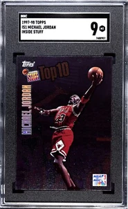1997-98 Topps Inside Stuff #IS1 Michael Jordan SGC 9 como nuevo Chicago Bulls Salón de la fama 1997 - Imagen 1 de 2