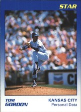 1989 Star Gordon Baseball Card #9 Tom Gordon/Personal Data
