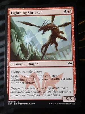Lightning Shrieker , Dragons of Tarkir , Light play , MTG, FREE SHIPPING - Image 1 of 2