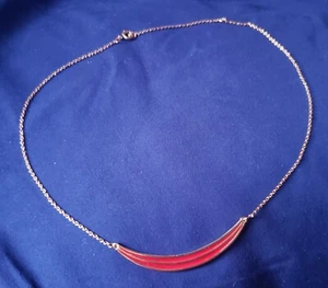 Collar de barra roja vintage Avon, joyería gargantilla, D.M. marzo '78 - Imagen 1 de 4