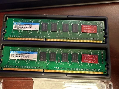 Synology Rackstation NAS Memory 8GB (2x4gb) ddr3 1600 ecc memory - Image 1 of 3