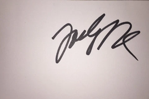 JOELY RICHARDSON SIGNED 6X4 AUTOGRAPHED WHITE CARD NIP TUCK & THE TUDORS Cover