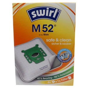 Bolsas de microfibra giratorias 4x M52 para aspiradoras Miele S1 H1 S140 S168 S190 - Imagen 1 de 2