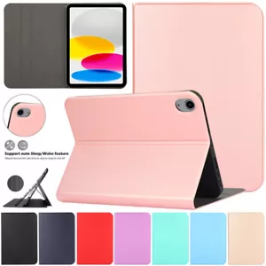 For iPad 7/8/9/10th Gen 10.9" Air 5 Pro 11" 12.9" Leather Smart Stand Case Cover - Picture 1 of 53