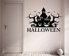 Scary Halloween Mansion Halloween Vinyl Wall / Window Sticker Decals (Hw40)