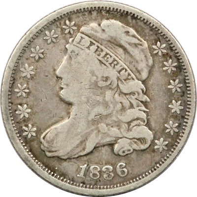 1836 Capped Bust Dime 10C, Very Fine VF - Image 1 of 2