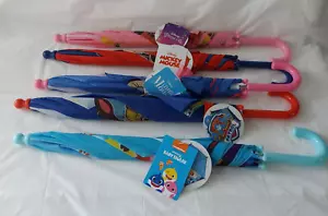 Disney Kids Umbrella 27 " Point to Point & 20 " Long Handle New with Tag Set Of5 - Picture 1 of 6