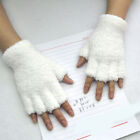 Fingerless Gloves Winter Mens Womens Thermal Unisex Half Finger Magic One Size +
