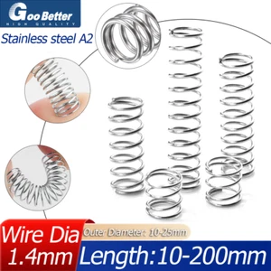 Compression Spring Wire Dia 1.4mm Pressure Small Stainless steel 10-200mm Length - Picture 1 of 12