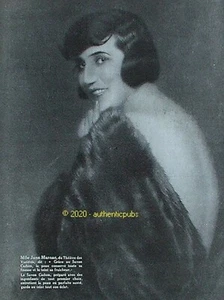 PUBLICITE SAVON CADUM MELLE JANE MARNAC DU THEATRE DES VARIETES DE 1925 AD PUB - Picture 1 of 1