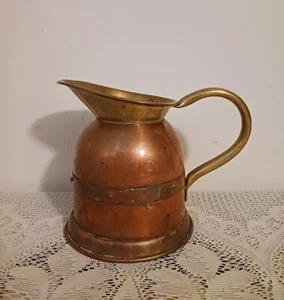 Vintage Copper & Brass Pitcher Linton Made In England - Picture 1 of 9