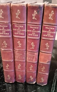 4 Vols. TRAVELS In NEW ENGLAND & NEW YORK, 1823, Timothy DWIGHT,S.T.D.,  3 MAPS - Picture 1 of 16