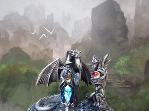 Myth and Magic - The Keeper of the Dragons Boxed Tudor Mint Wizard Blue Crystal - Picture 1 of 12