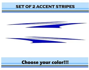 (2) RV Car Truck Pontoon Boat Trailer Side Accent Decals Graphics Stripes ST37 - Picture 1 of 2