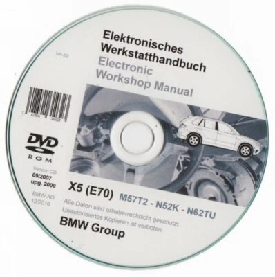 Bmw X5 (E70) (2007-2011) Manual De Taller En Cd - Imagen 1 de 4