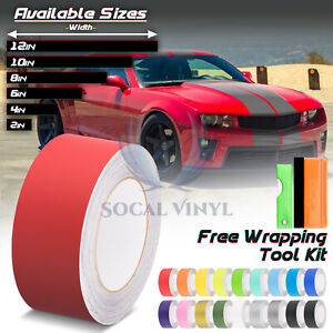 Matte Color Racing Stripes Vinyl Wrap Sticker For Chevy Camaro Stripe 10FT /20FT