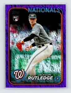2024 Topps #503 Jackson Rutledge RC Purple Foil /799 Washington Nationals - Picture 1 of 2