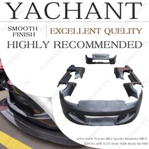 FRP For 00-05 Toyota MR2 Spyder Roadster MR-S ZZW30 APR S-GT Style Wide Body Kit - Foto 1 di 24