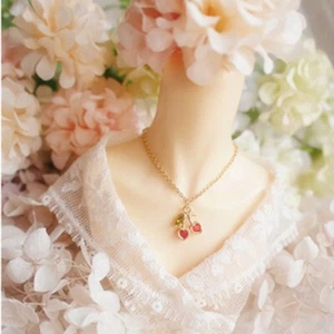 BJD 1/3 1/4 1/6 Puppe Schmuck nur Kirsche Zirkon Halskette Puppenzubehör SD MSD - Bild 1 von 3