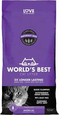 WORLD'S BEST CAT LITTER WORLDS BEST CAT LITTER Multiple Cat Lavender Scented 32-Pounds