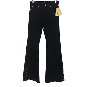 Michael Kors Womens Size 2 Selma Shank Button-Hem Flare-Leg Denim Jeans $125 - Picture 1 of 23