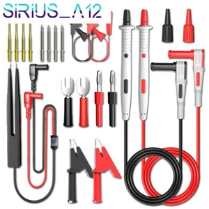 Multimeter Test Lead Kit with Alligator Clip Mini Grabber Test Tweezer - Picture 1 of 12