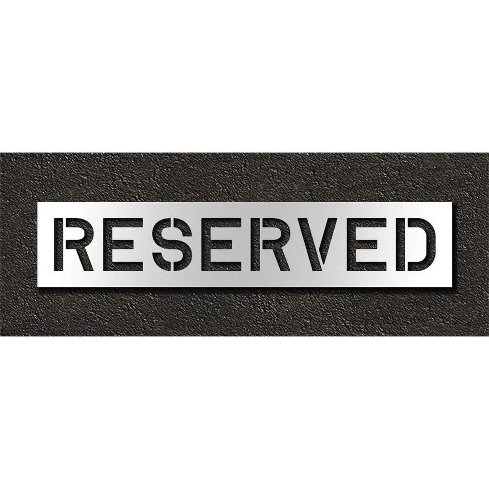 RAE STL-116-71033 Pavement Stencil,Reserved,10 in 29EL18 - Image 1 of 1