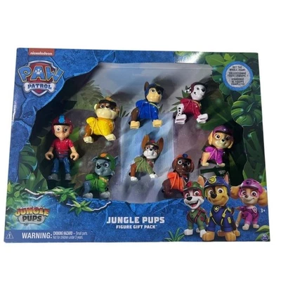 Nickelodeon Paw Patrol Jungle Pups Figura Paquete de Regalo Juego de 10 Piezas NUEVO Foto 1 de 4
