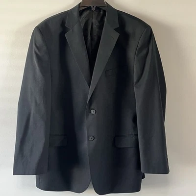 PRONTO UOMO Platinum Black 100% Wool Sport Coat Blazer Suit Jacket  SZ 46 - Image 1 of 4